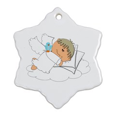 Sweet Dreams Angel Baby Cartoon Snowflake Ornament (two Sides) by Nexatart