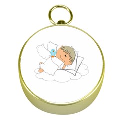 Sweet Dreams Angel Baby Cartoon Gold Compasses by Nexatart