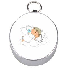 Sweet Dreams Angel Baby Cartoon Silver Compasses by Nexatart