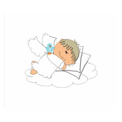 Sweet Dreams Angel Baby Cartoon Double Sided Flano Blanket (small)  by Nexatart