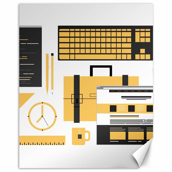 Web Design Mockup Web Developer Canvas 11  x 14  