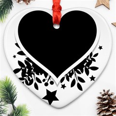 Silhouette Heart Black Design Ornament (heart) by Nexatart