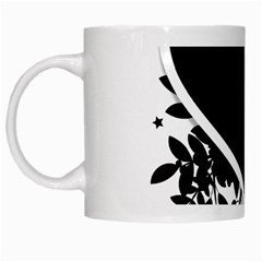 Silhouette Heart Black Design White Mugs by Nexatart