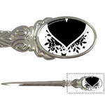 Silhouette Heart Black Design Letter Openers Front