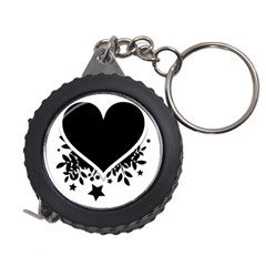 Silhouette Heart Black Design Measuring Tapes by Nexatart