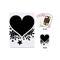 Silhouette Heart Black Design Playing Cards (mini)  by Nexatart