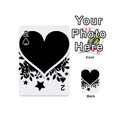 Silhouette Heart Black Design Playing Cards 54 (mini)  by Nexatart