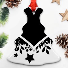 Silhouette Heart Black Design Christmas Tree Ornament (two Sides) by Nexatart