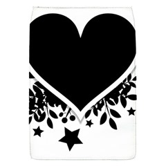 Silhouette Heart Black Design Flap Covers (s)  by Nexatart