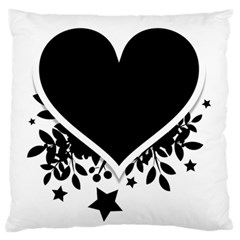 Silhouette Heart Black Design Standard Flano Cushion Case (one Side) by Nexatart