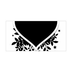 Silhouette Heart Black Design Yoga Headband by Nexatart