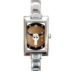 Logo The Cow Animals Rectangle Italian Charm Watch by Nexatart