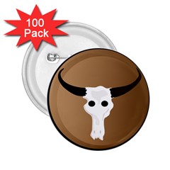 Logo The Cow Animals 2 25  Buttons (100 Pack)  by Nexatart