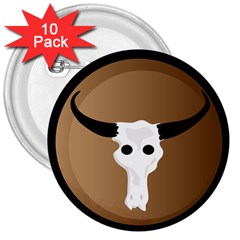 Logo The Cow Animals 3  Buttons (10 Pack)  by Nexatart