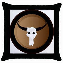 Logo The Cow Animals Throw Pillow Case (Black)