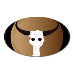 Logo The Cow Animals Oval Magnet