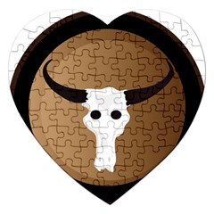 Logo The Cow Animals Jigsaw Puzzle (heart) by Nexatart