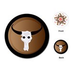 Logo The Cow Animals Playing Cards (Round)  Front