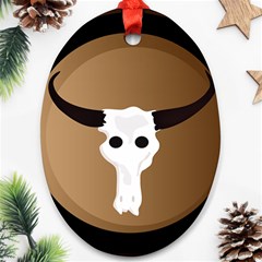 Logo The Cow Animals Oval Ornament (Two Sides)