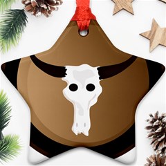 Logo The Cow Animals Star Ornament (Two Sides)