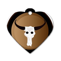 Logo The Cow Animals Dog Tag Heart (one Side) by Nexatart