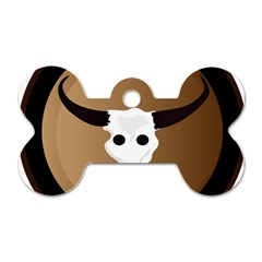 Logo The Cow Animals Dog Tag Bone (Two Sides)