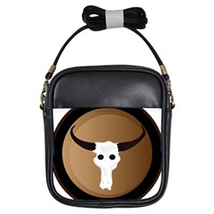 Logo The Cow Animals Girls Sling Bags