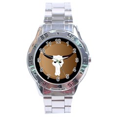 Logo The Cow Animals Stainless Steel Analogue Watch