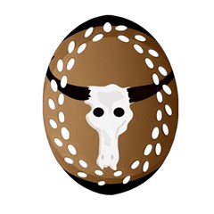 Logo The Cow Animals Ornament (Oval Filigree)