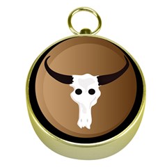 Logo The Cow Animals Gold Compasses by Nexatart