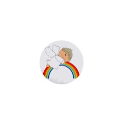 Angel Rainbow Cute Cartoon Angelic 1  Mini Buttons by Nexatart