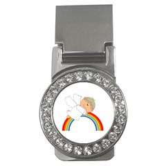 Angel Rainbow Cute Cartoon Angelic Money Clips (cz)  by Nexatart