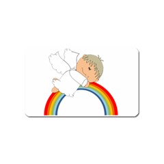 Angel Rainbow Cute Cartoon Angelic Magnet (name Card) by Nexatart