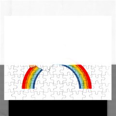 Angel Rainbow Cute Cartoon Angelic Rectangular Jigsaw Puzzl by Nexatart