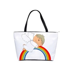 Angel Rainbow Cute Cartoon Angelic Shoulder Handbags by Nexatart