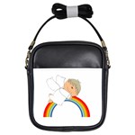 Angel Rainbow Cute Cartoon Angelic Girls Sling Bags Front