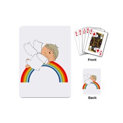 Angel Rainbow Cute Cartoon Angelic Playing Cards (mini)  by Nexatart