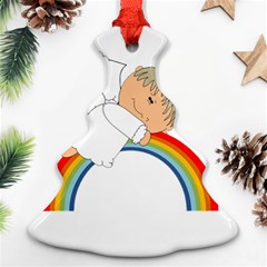 Angel Rainbow Cute Cartoon Angelic Christmas Tree Ornament (two Sides) by Nexatart