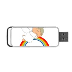 Angel Rainbow Cute Cartoon Angelic Portable Usb Flash (one Side) by Nexatart