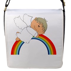 Angel Rainbow Cute Cartoon Angelic Flap Messenger Bag (s) by Nexatart