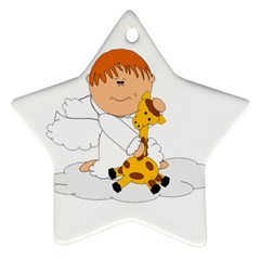 Pet Giraffe Angel Cute Boy Ornament (star)