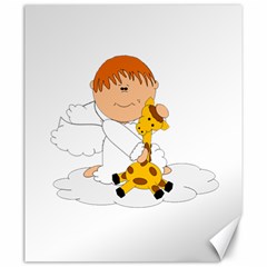 Pet Giraffe Angel Cute Boy Canvas 20  X 24   by Nexatart