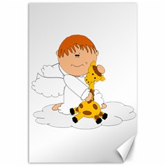 Pet Giraffe Angel Cute Boy Canvas 20  X 30   by Nexatart