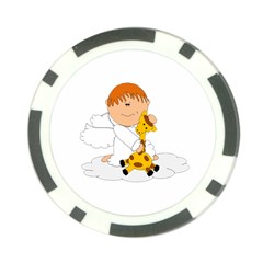 Pet Giraffe Angel Cute Boy Poker Chip Card Guard by Nexatart