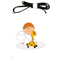 Pet Giraffe Angel Cute Boy Shoulder Sling Bags by Nexatart