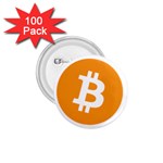 Bitcoin Cryptocurrency Currency 1.75  Buttons (100 pack)  Front