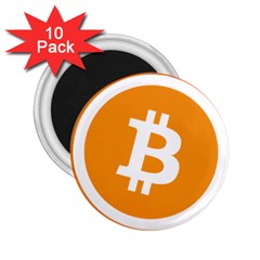 Bitcoin Cryptocurrency Currency 2 25  Magnets (10 Pack)  by Nexatart