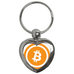 Bitcoin Cryptocurrency Currency Key Chains (heart)  by Nexatart