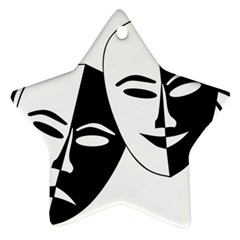 Theatermasken Masks Theater Happy Ornament (star)