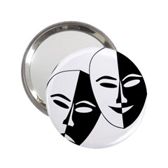 Theatermasken Masks Theater Happy 2 25  Handbag Mirrors by Nexatart